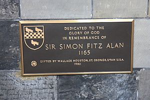 Memorial to Simon Fitz Alan, Paisley Abbey