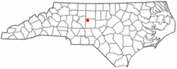 Location of Trinity, North Carolina