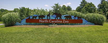 NC Zoo Entrance Sign 2019