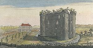 NE view of Nunney Castle