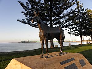 Statue of Makybe Diva at Port Lincoln