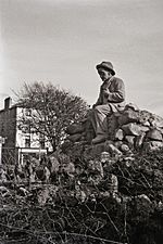 Statue of Pádraic Ó Conaire in Eyre Square Galway