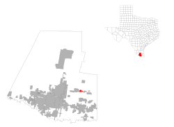 Location of Edcouch, Texas