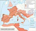 Map Length of Roman Rule Neo Latin Languages