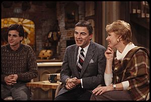 Mariette Hartley, Rolland Smith, co-hosts of CBS "Morning Program" with Bob Saget gtfy.04685