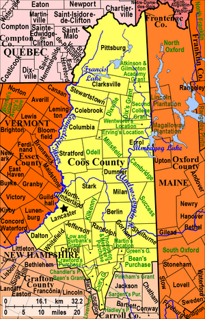 NH Coos Co towns map