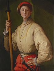 Pontormo (Jacopo Carucci) (Italian, Florentine) - Portrait of a Halberdier (Francesco Guardi?) - Google Art Project
