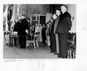 Queensland State Archives 4856 Proclamation Ceremony Parliament House c 1952