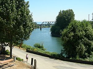 River seen from downtown Snohomish