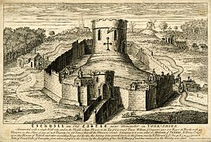 Tickhill an Old Castle near Doncaster in Yorkshire by George Vertue