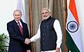 Putin with Indian Prime Minister Modi in New Delhi