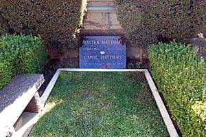 Walter Matthau grave at Westwood Village Memorial Park Cemetery in Brentwood, California