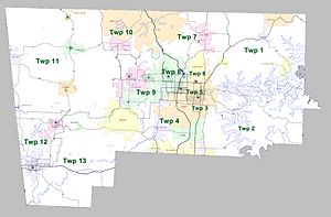 Benton County Arkansas 2010 Township Map large