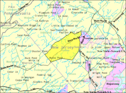 Census Bureau map of Fredon Township, New Jersey.