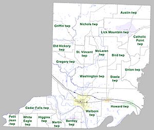 Conway County Arkansas 2010 Township Map large