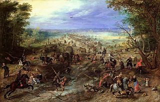 Jan Brueghel (I) and Sebastian Vrancx - Assault on a Convoy