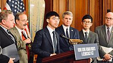 Joshua Wong speaks at the US Capitol, 2019