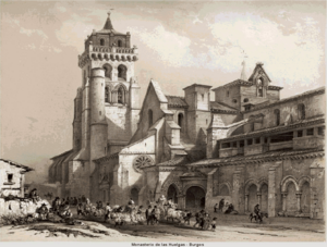 Monastery of Santa Maria la Real de las Huelgas Burgos 1842-1850 Villaamil