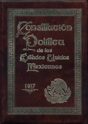 Portada Original de la Constitucion Mexicana de 1917.png