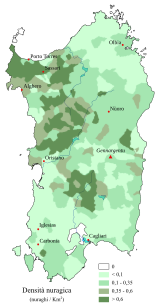 Sardegna densità nuragica
