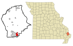 Location of Miner, Missouri