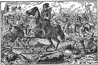 08 Death of Gustavus Adolphus at Lutzen-Illust by Johan Schonberg for Lion of the North by G A Henty