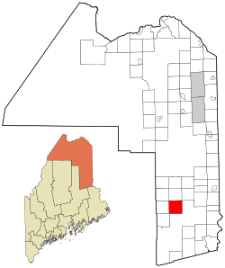 Location of Island Falls, Maine