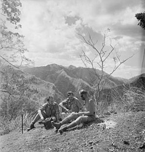 Australian commandos operating a radio on a Timorese mountaintop (November 1942)