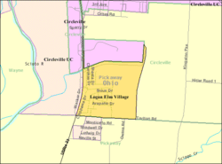 Detailed map of Logan Elm Village