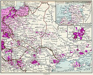 Deutsche Siedlungsgebiete in Osteuropa 1925