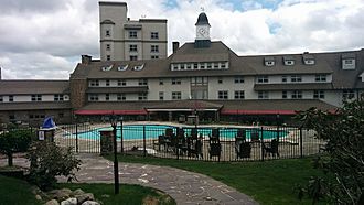 Inn At Pocono Manor Pool & Front of Main Building