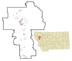 Location of Rocky Point, Montana