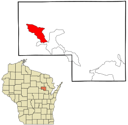 Location in Menominee County and the state of Wisconsin.