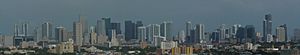 Miami skyline, west north-west 2012