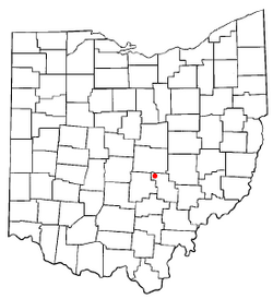 Location of Thornville, Ohio