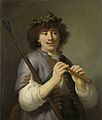 Rembrandt als herder met staf en fluit Rijksmuseum SK-A-3451