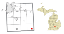 Location within Ingham County
