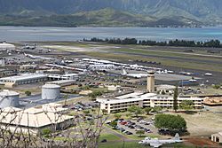 US Navy 100924-M-9232S-003 An aerial view of Marine Corps Base Hawaii at Kaneohe Bay.jpg