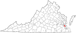Location in the State of Virginia