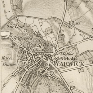 Warwick 1834 OS map