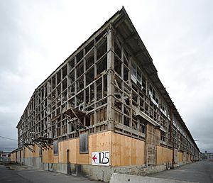 Abandoned building at Hunters Point Shipyard, San Francisco