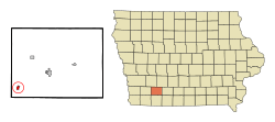 Location of Nodaway, Iowa