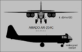 Arado Ar 234C two-view silhouette