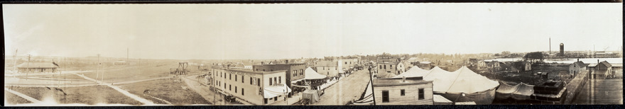 Panorama of community above buildings