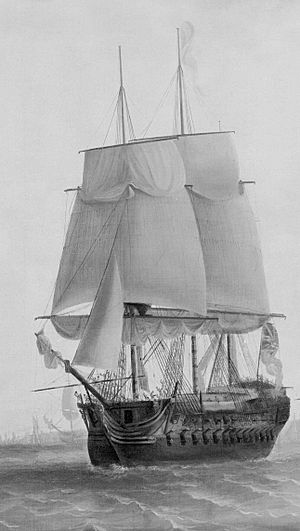 HMS Carnatic off Plymouth, 18 August 1789 RMG B6883 (cropped).jpg