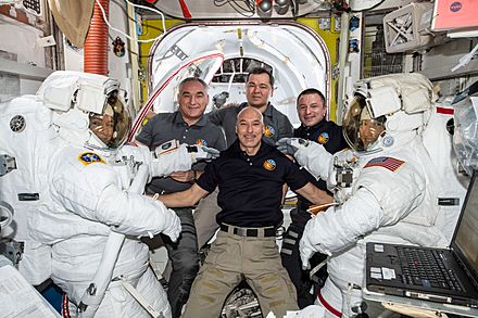 ISS Expedition 61 crew before first all-female spacewalk in history – 2019-10-18