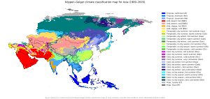 Koppen-Geiger Map Asia present