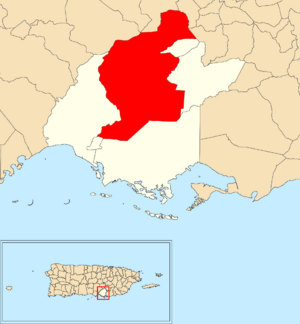 Location of Lapa within the municipality of Salinas shown in red