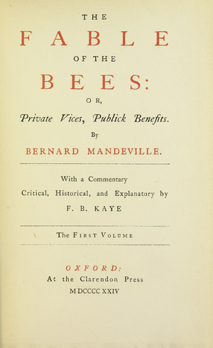 Mandeville - Fable of the bees, 1924 - 5857188