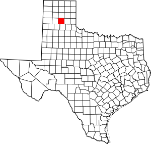 Map of Texas highlighting Armstrong County